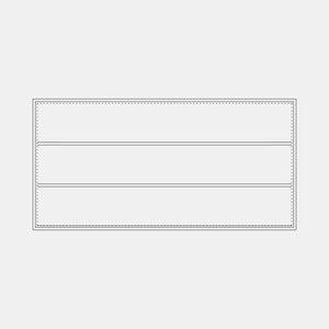 Fixed landscape steel window with two horizontal gridlines 
