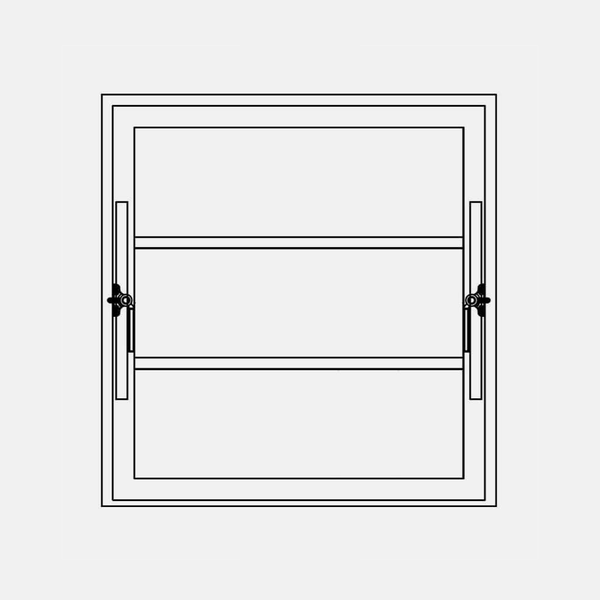 Air Window 0V 2H - Push Out Square | Standard Sizes