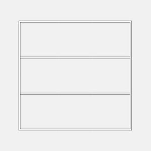 Square Fixed window with 2 horizontal gridlines