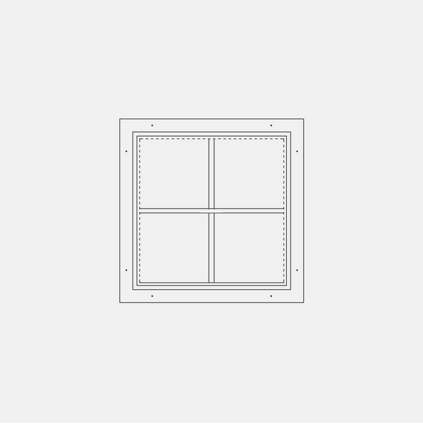 Air Window 1V 1H - Fixed Square | Standard Sizes