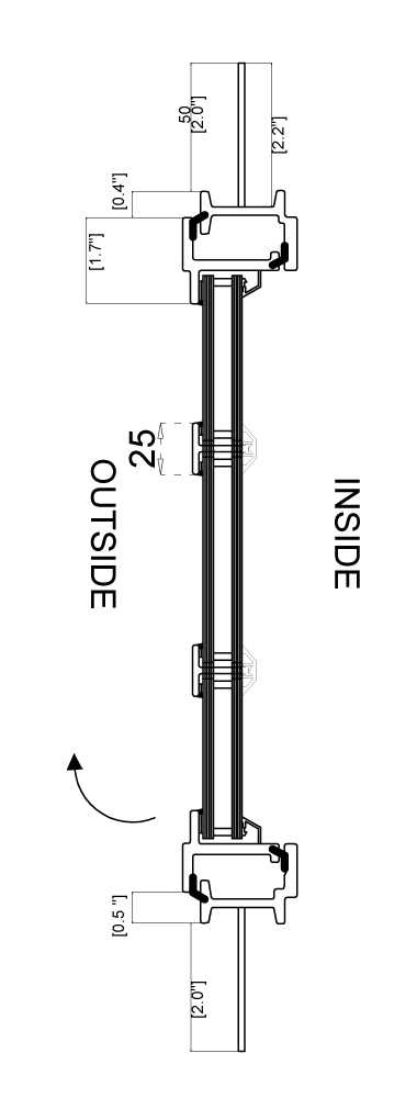 Awning Window Cut Sheet Side View