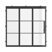 Air 4 architectural steel bi-fold door, black thermal break frame and dual pane tempered glass