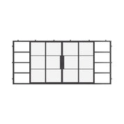 custom center split double pocket steel door