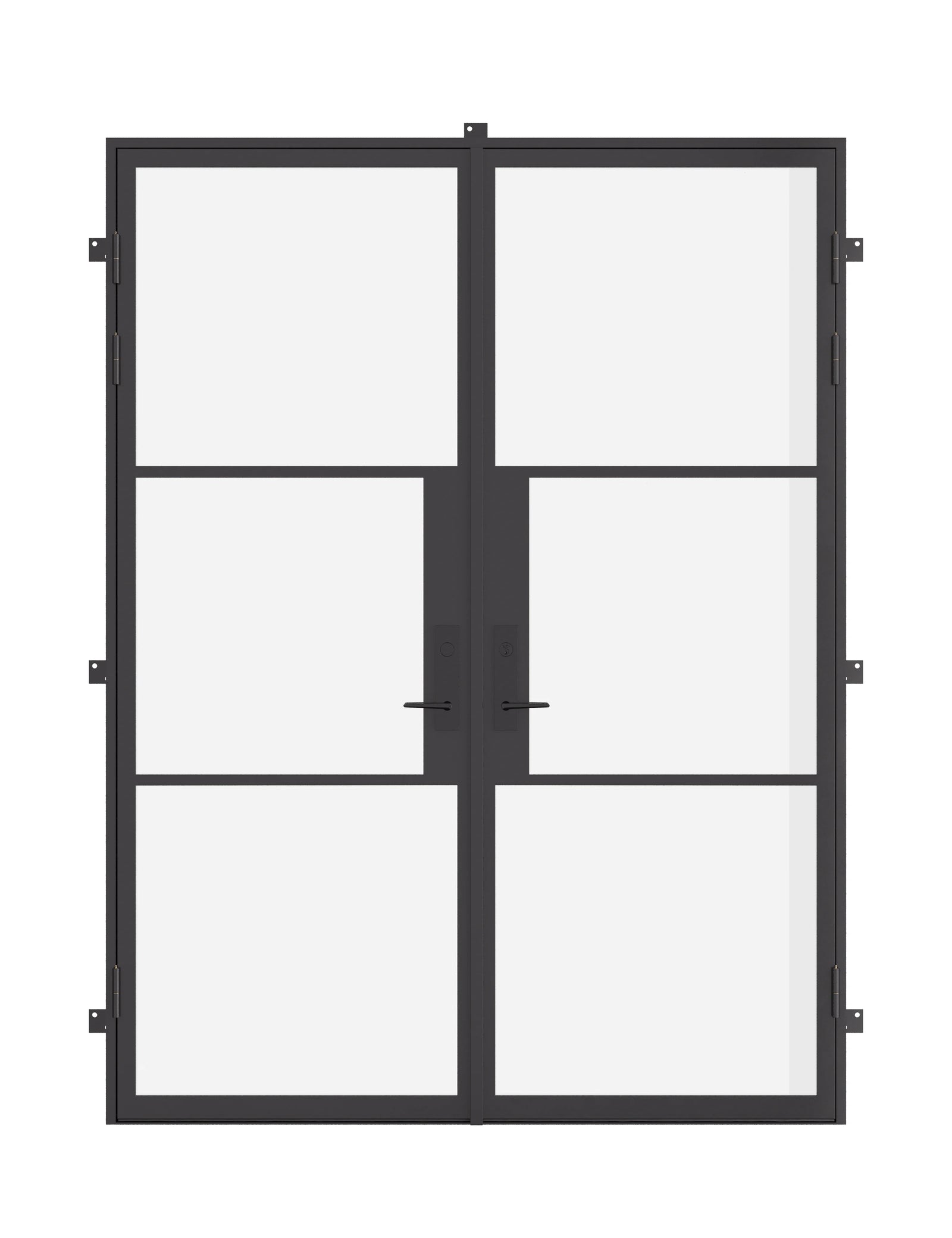 thermally broken double flat steel entry door