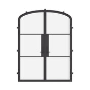 Air 4 double mini arch exterior steel doors with subtle curved tops
