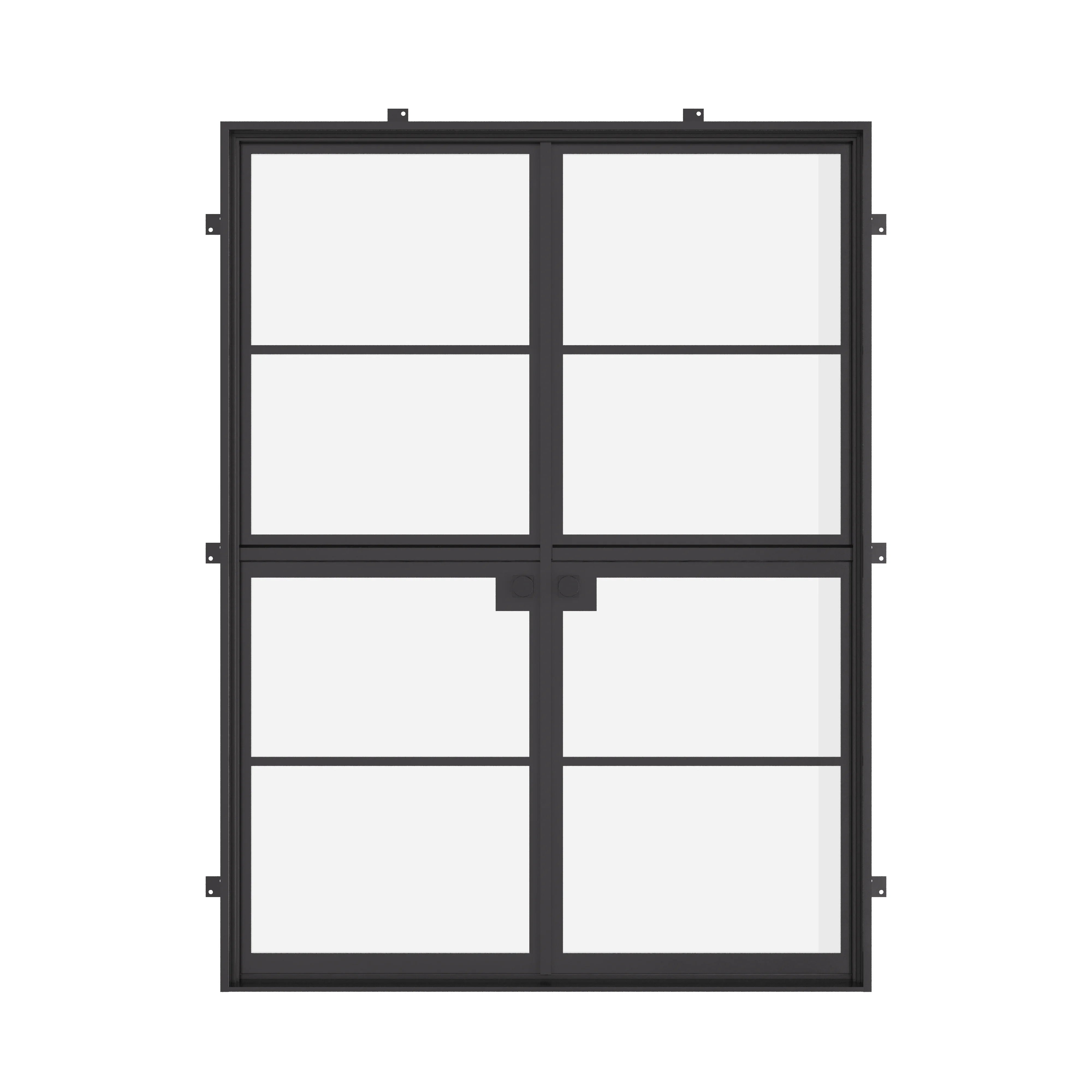 Air 4 Dutch double flat steel entry door, cold rolled frame and automotive paint