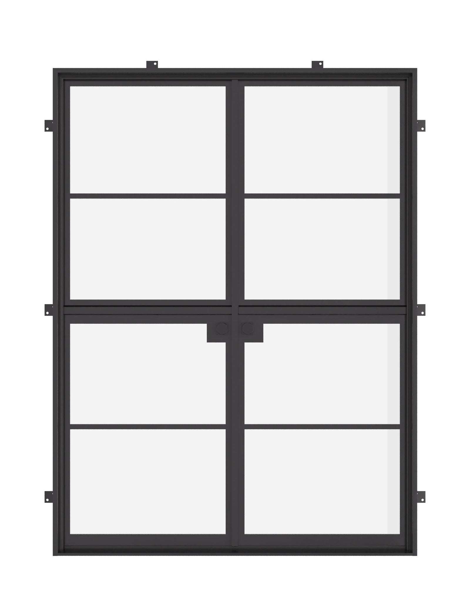Air 4 Dutch double flat door, NFRC-Rated galvanized mixed steel construction