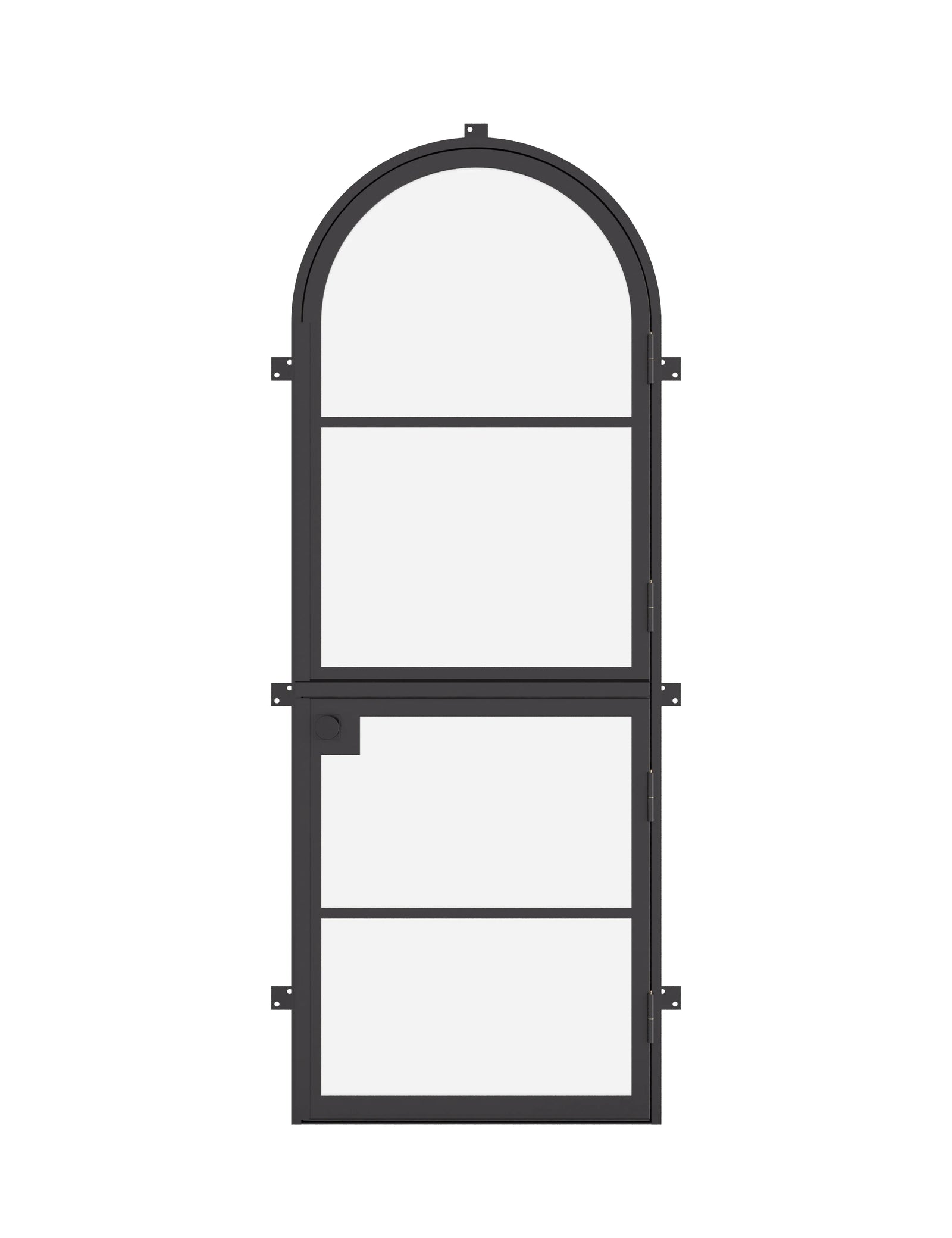 Air 4 Dutch single full arch exterior steel door, sleek split design with durable frame