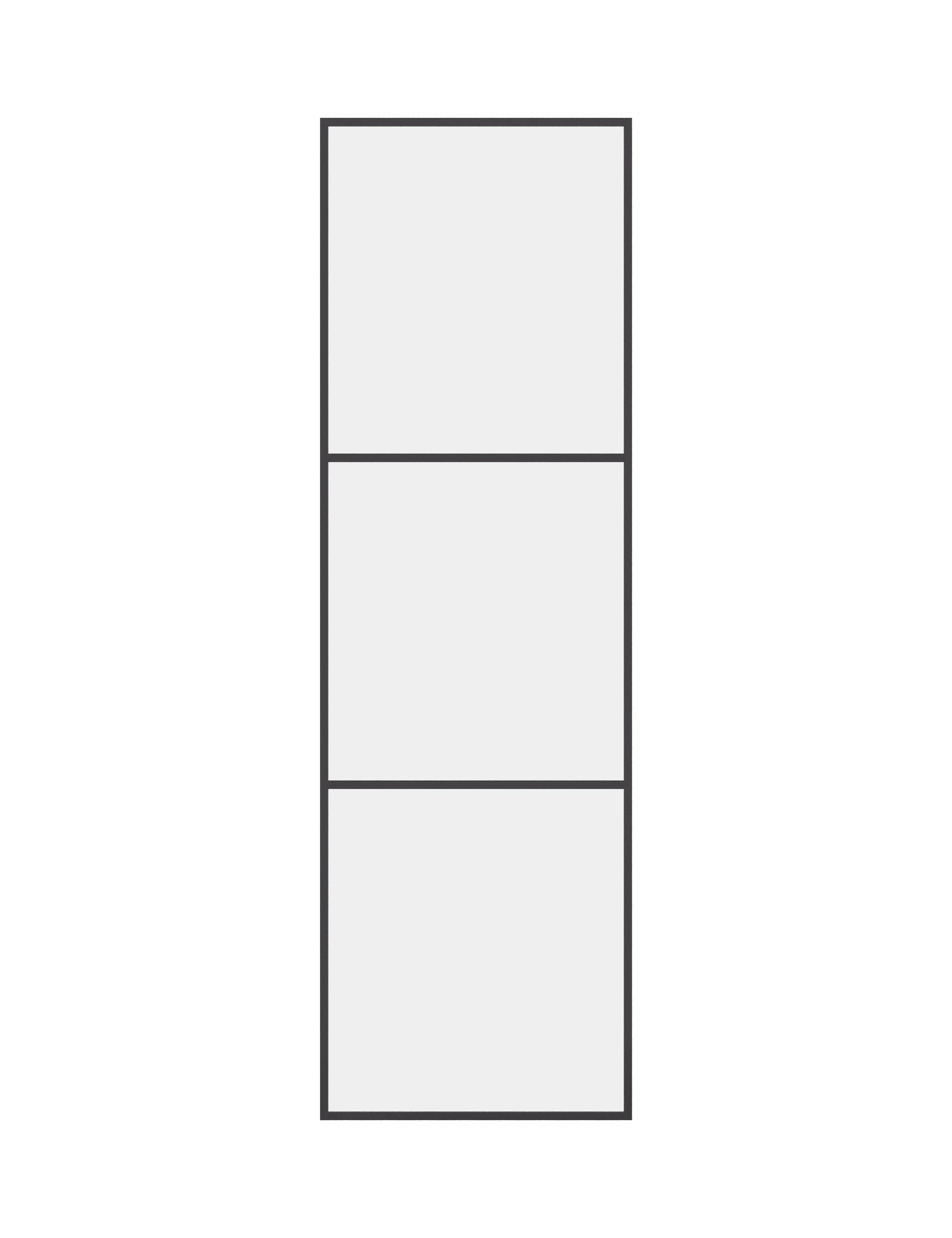 Air 4 narrow side window in solid steel frame with clean vertical lines