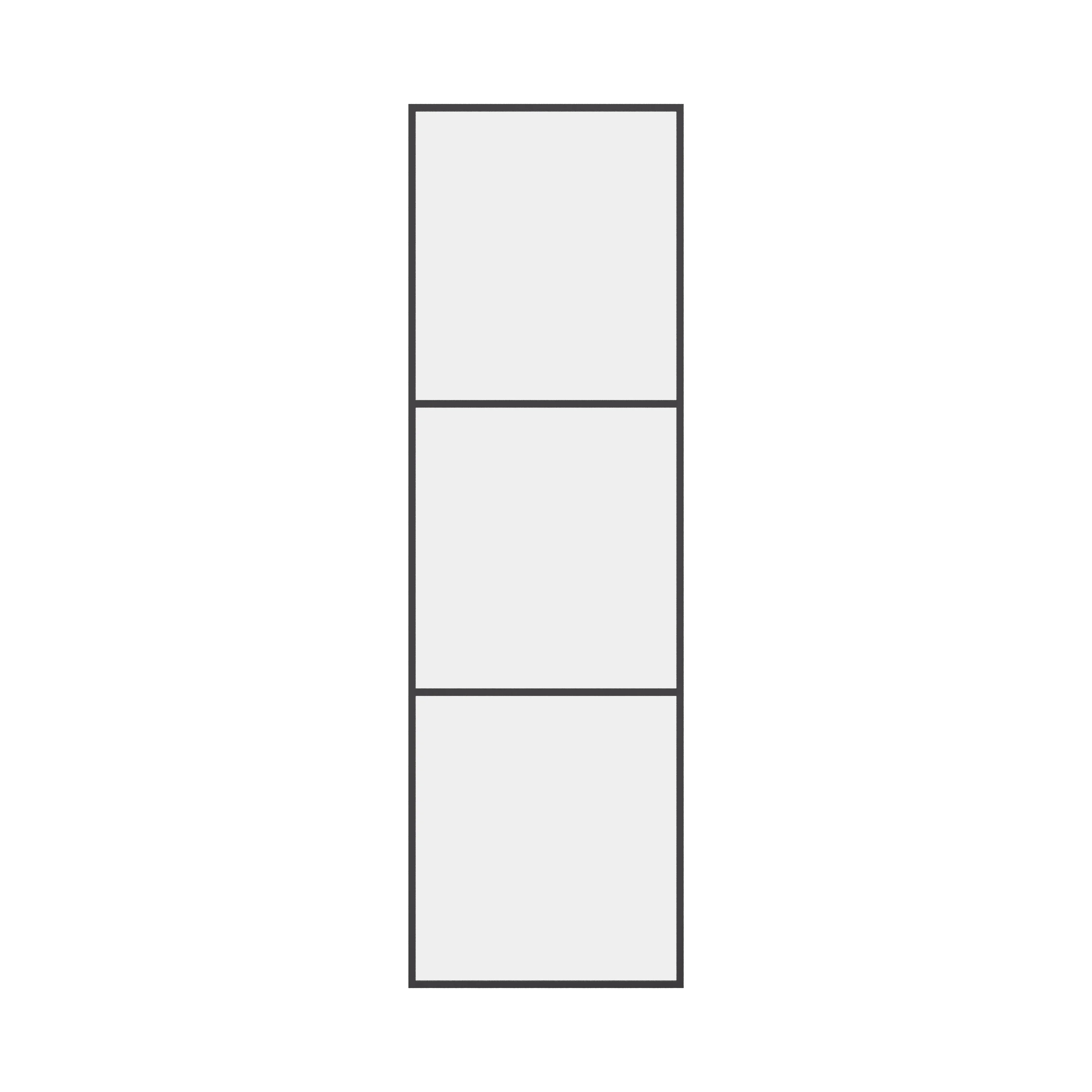 Air 4 narrow side window in solid steel frame with clean vertical lines