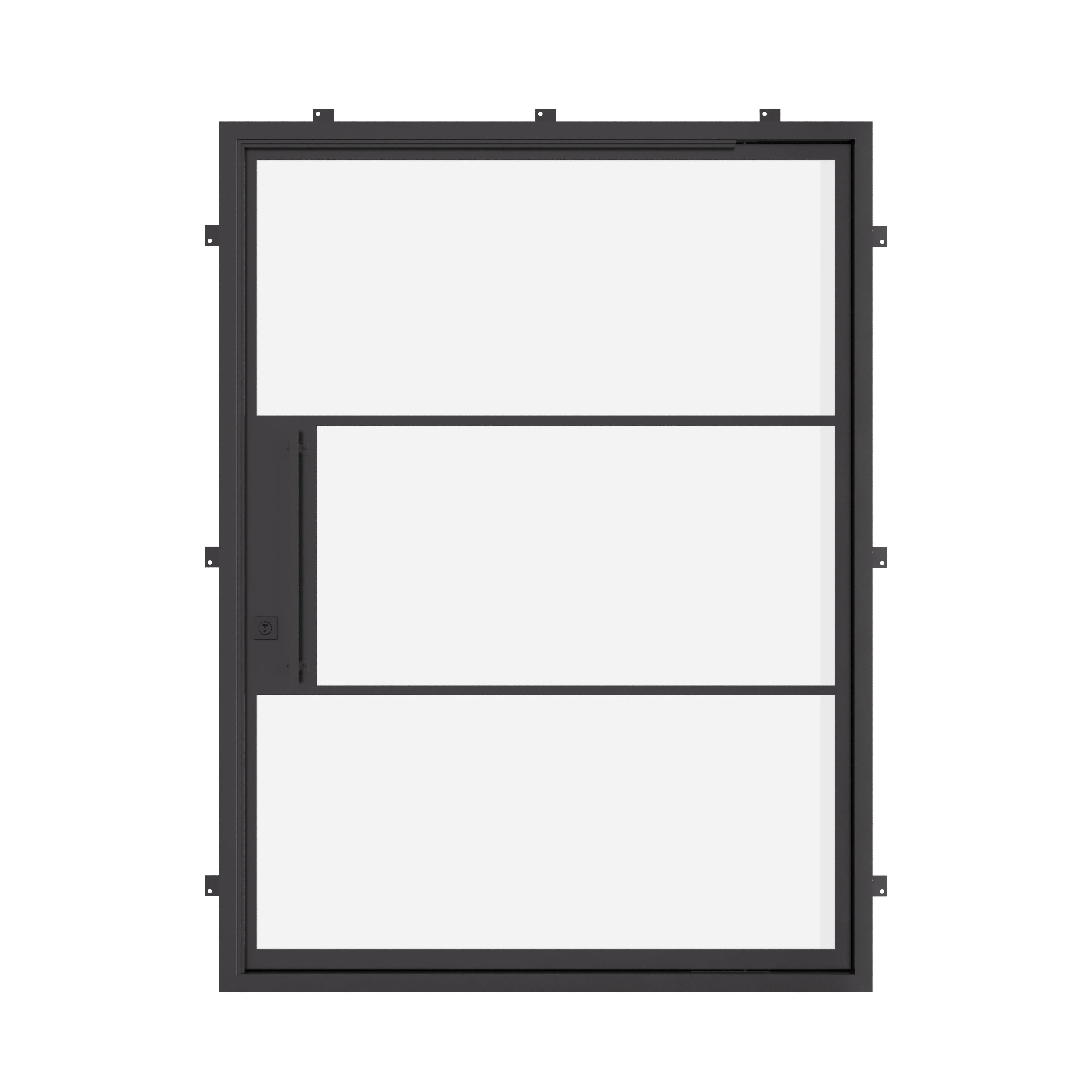 modern flat cold-rolled steel pivot entry door