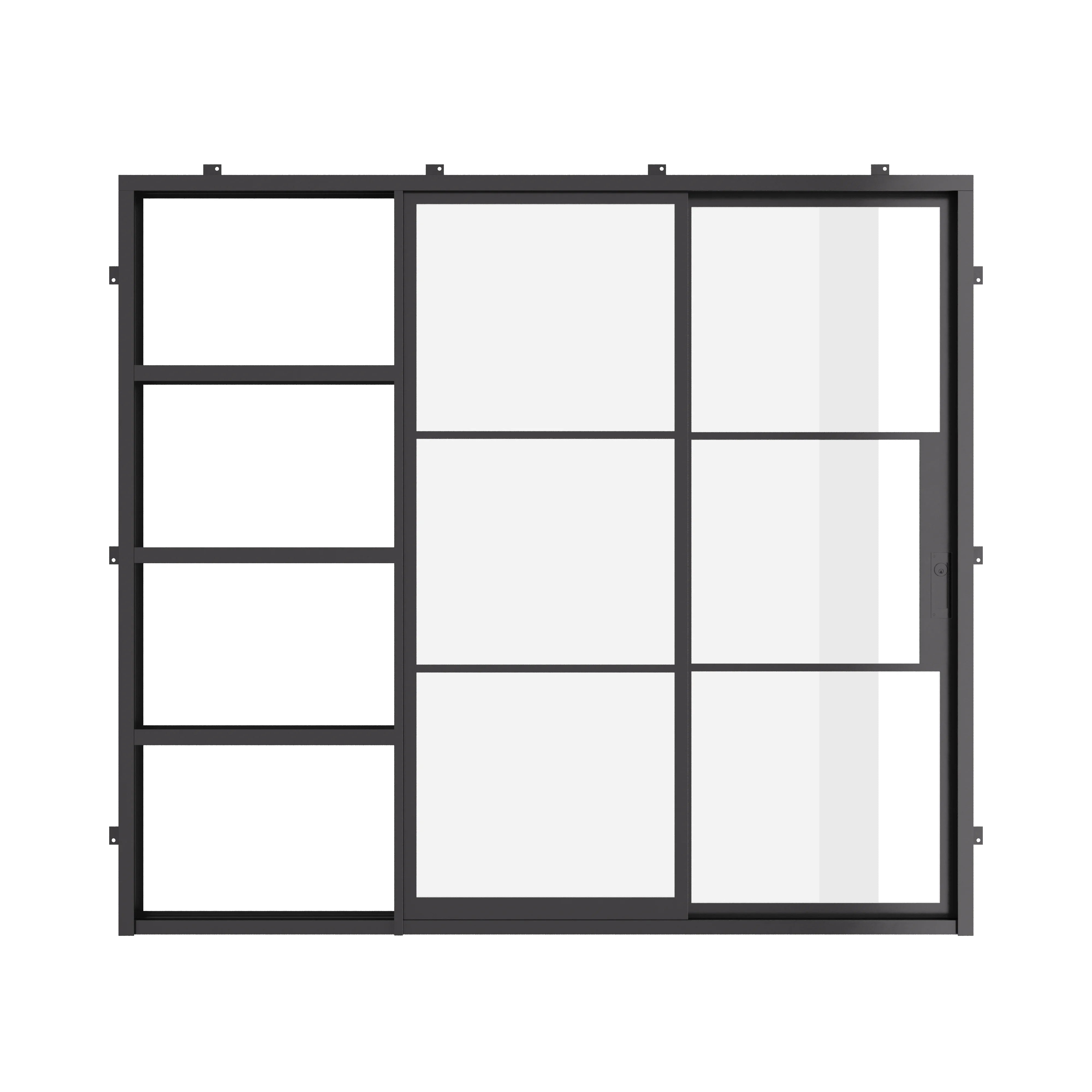 modern steel exterior pocket sliding door