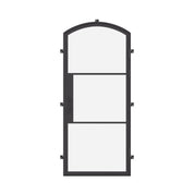 Single arch steel exterior door with thermal break insulation