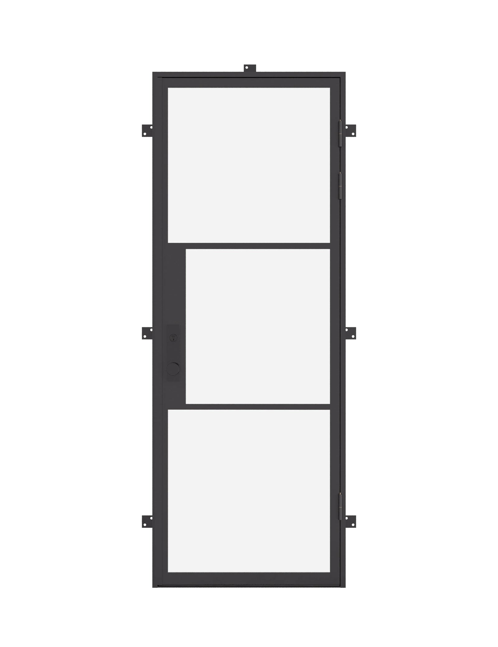 thermally broken single flat steel exterior door