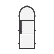 Single full arch exterior steel door with thermal break insulation