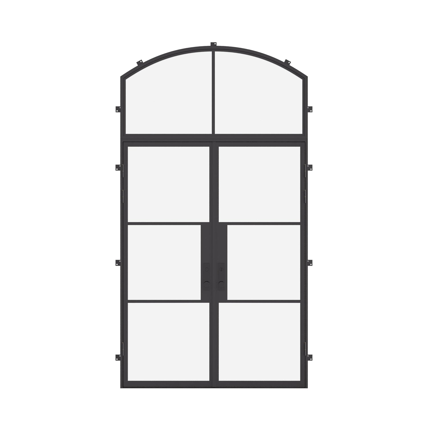 Air 4 with Thermal Break and Arch Top Window - Double Flat | Standard Sizes by Pinky’s Iron Doors — home doors, view 1