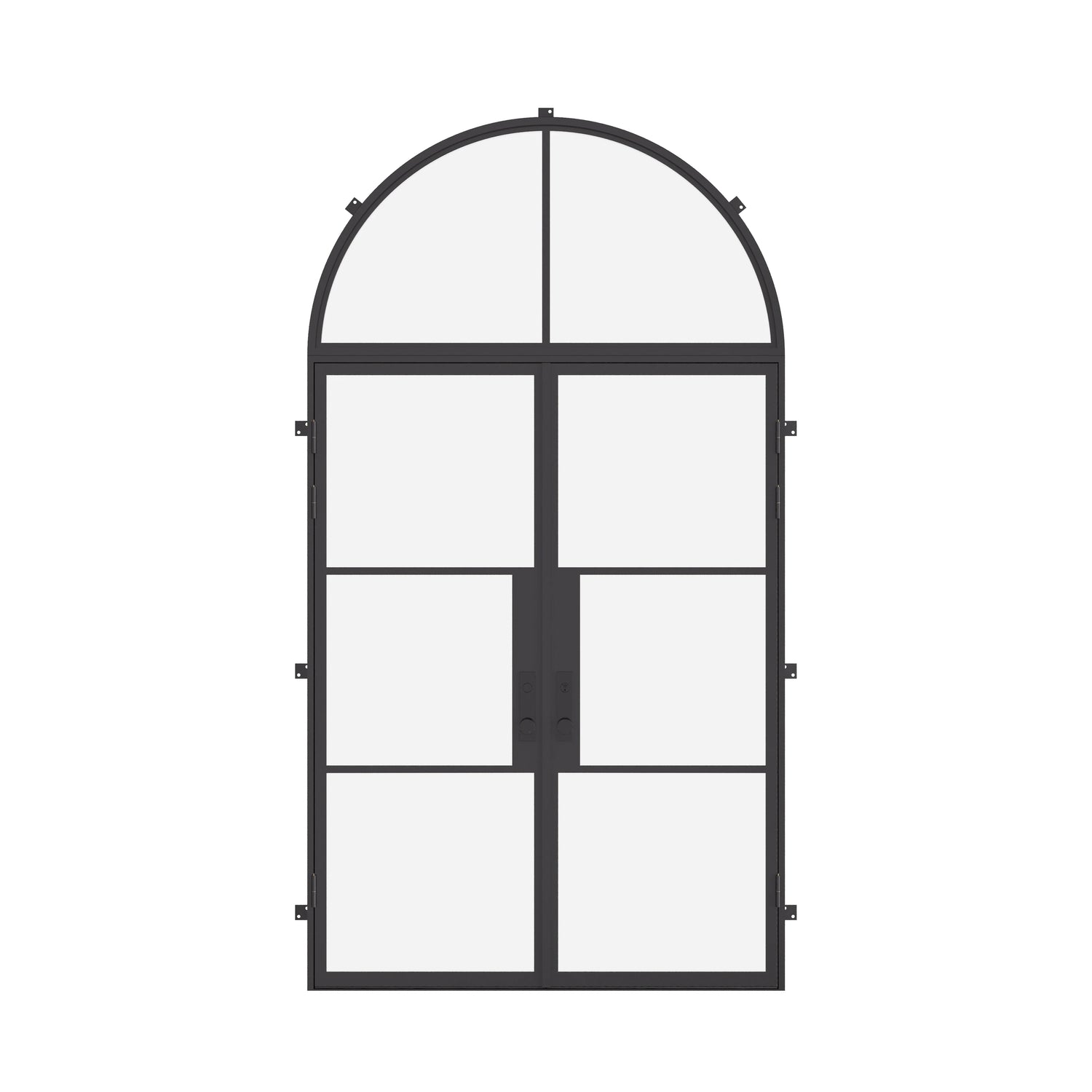Air 4 with Thermal Break and Full Arch Top Window - Double Flat | Standard Sizes by Pinky’s Iron Doors — home doors, view 1