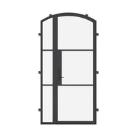 Air 4 with Left Side Window - Single Arch by Pinky’s Iron Doors — home doors, view 1