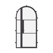 Air 4 single full arch door with left sidelight, galvanized mixed metal and automotive coating