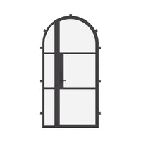 Air 4 with Left Side Window - Single Full Arch by Pinky’s Iron Doors — home doors, view 1