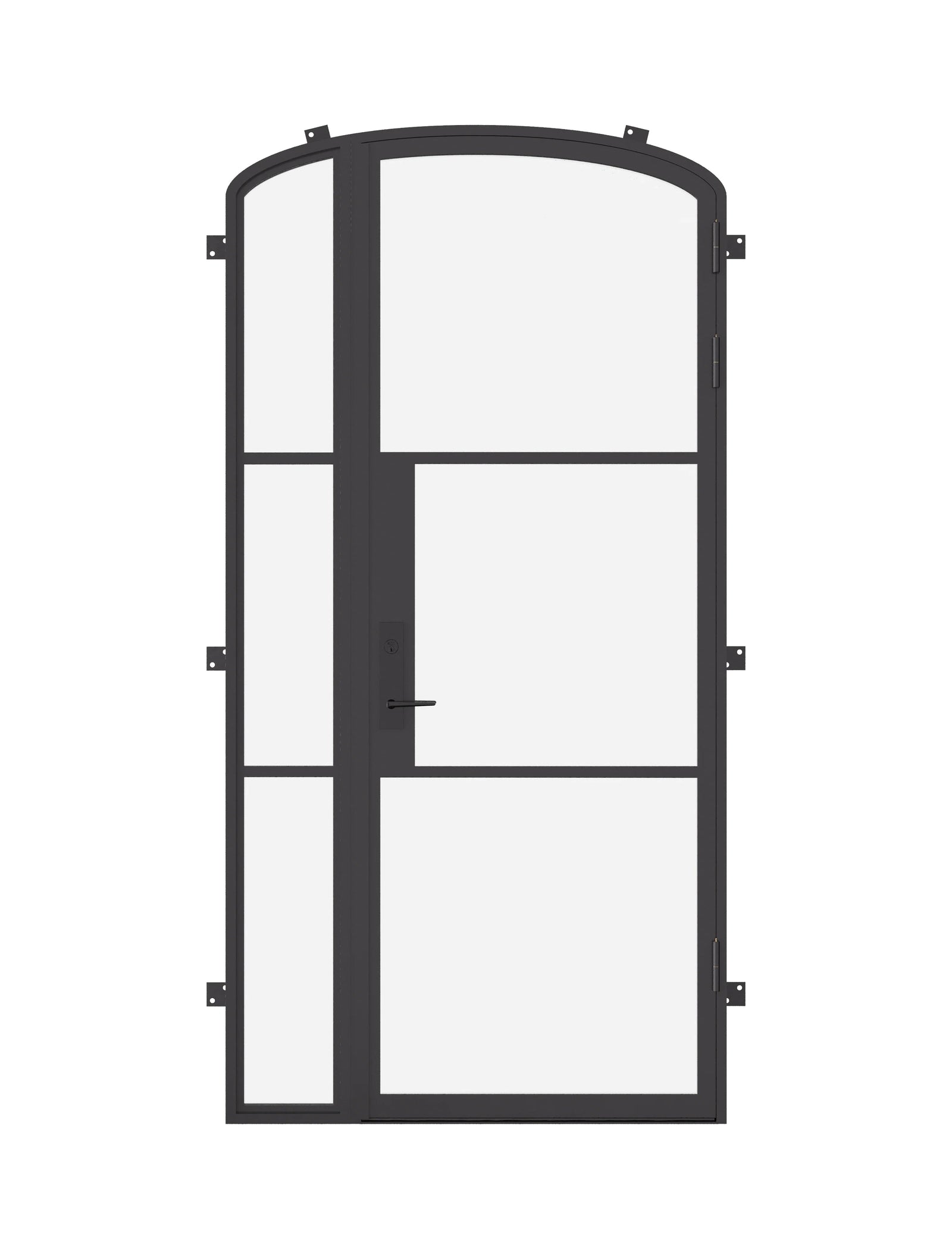 Air 4 single mini arch door with left sidelight, cold rolled galvanized steel customizable