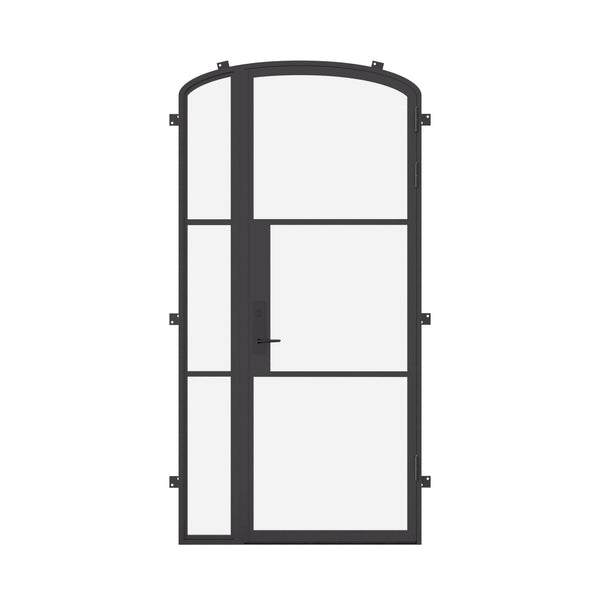 Air 4 single mini arch door with left sidelight, cold rolled galvanized steel customizable