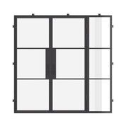 Air 4 double flat steel door with right side window, NFRC-Rated galvanized metal