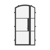 Air 4 single arch steel door with right side window, NFRC-Rated cold rolled steel
