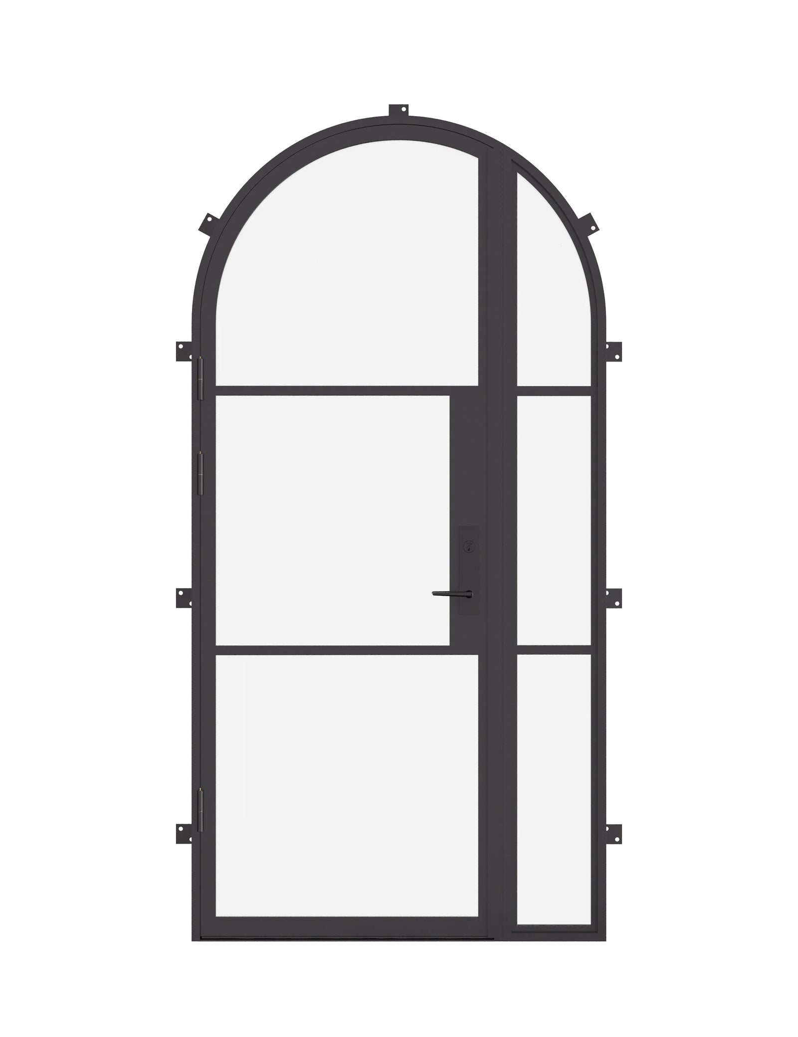 Air 4 single full arch steel door with right side window, custom design