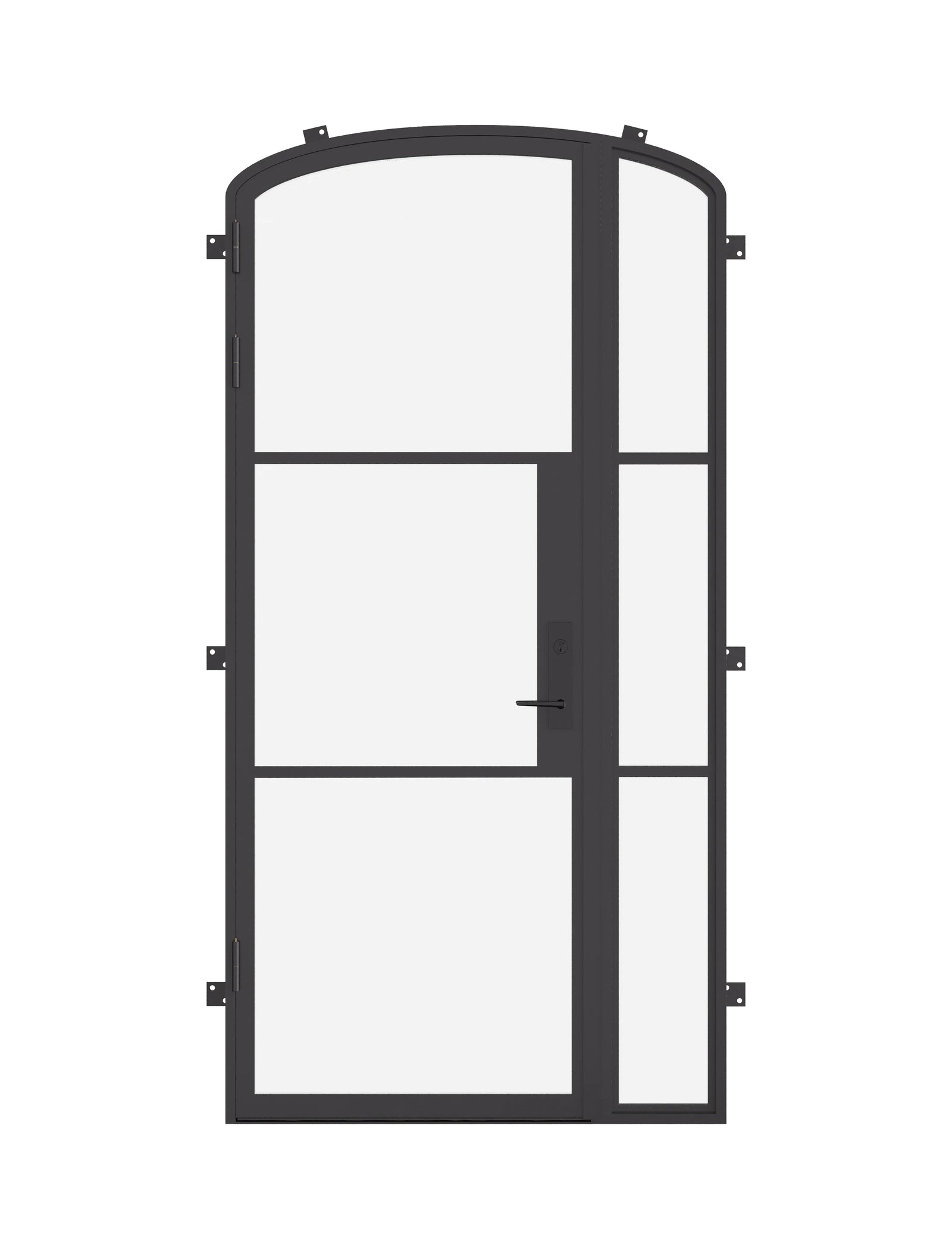 minimalist front door in Sunset Pink