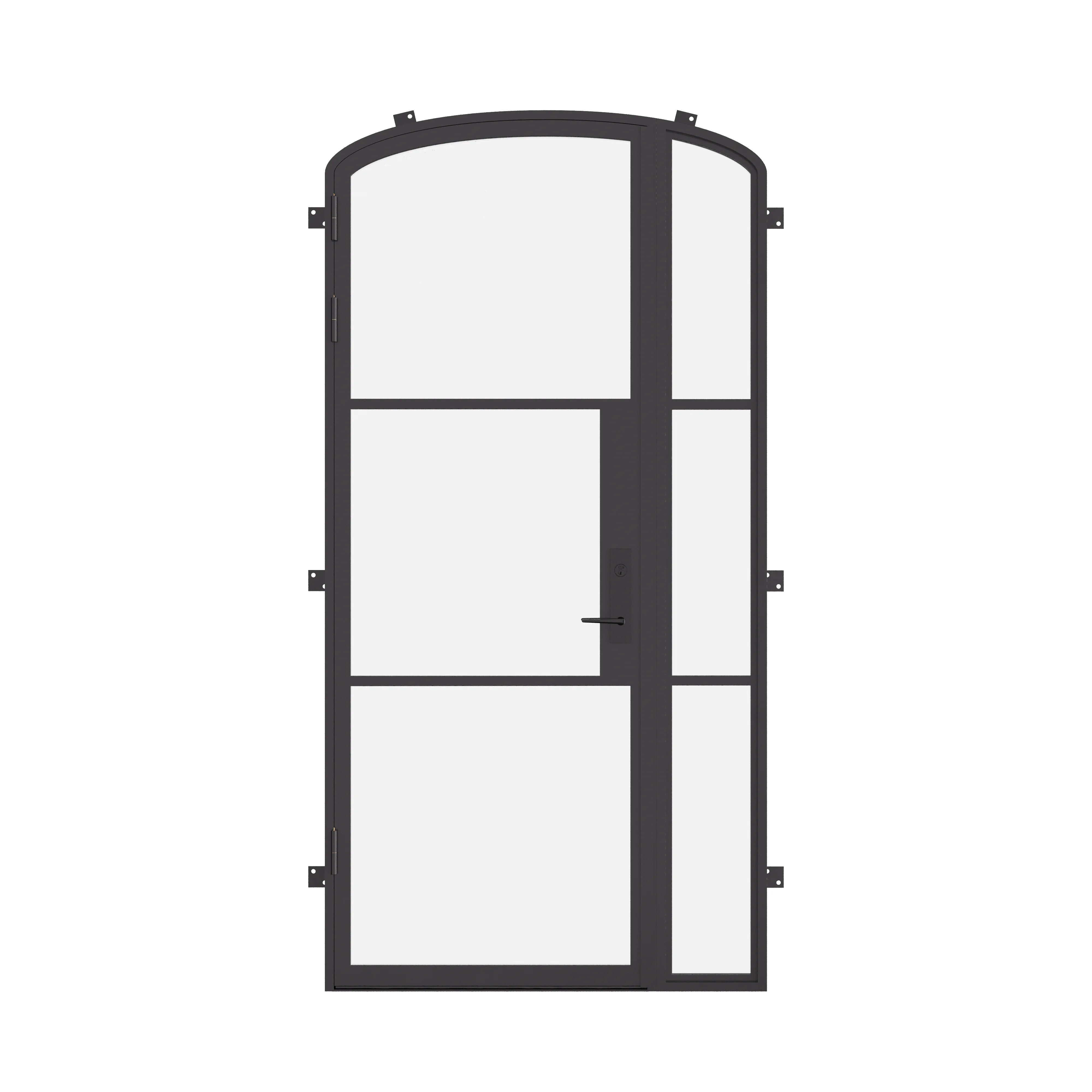 minimalist front door in Sunset Pink