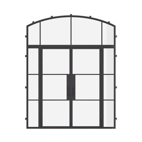 Air 4 Loop double flat doors with contemporary glass pattern