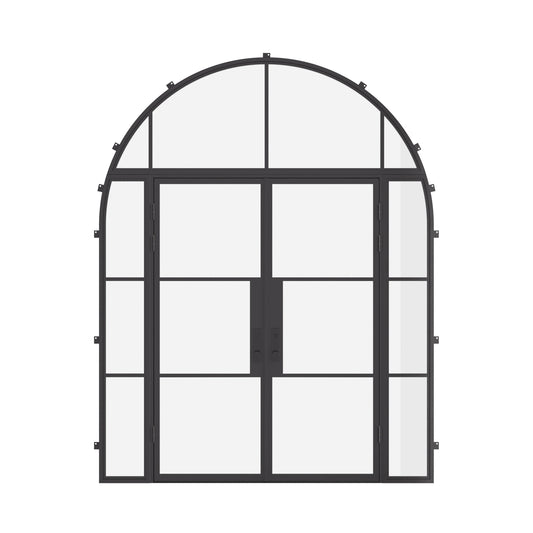 Air 4 with Thermal Break, Side Windows and Full Arch Top Window - Double Flat | Standard Sizes