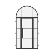 Air 4 single flat door with side windows and full arch top window, galvanized steel