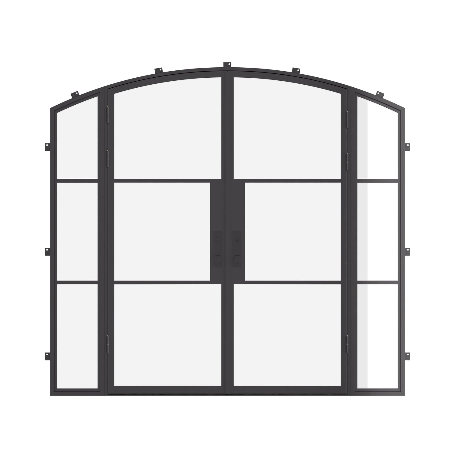 Air 4 with Thermal Break and Side Windows - Double Arch | Standard Sizes by Pinky’s Iron Doors — home doors, view 1