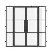 thermally broken double flat steel door with sidelights