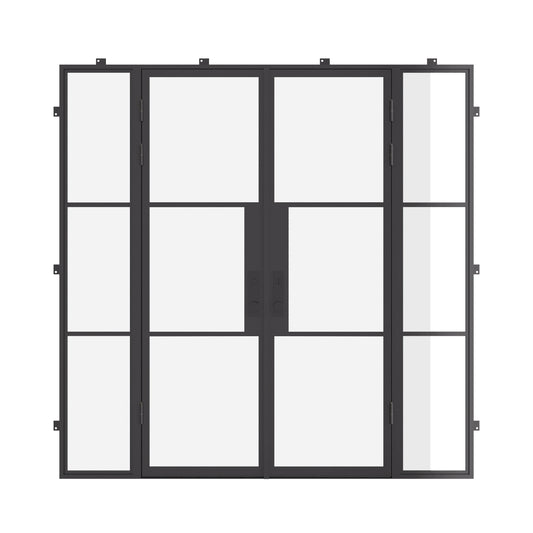 Air 4 with Thermal Break and Side Windows - Double Flat | Standard Sizes by Pinky’s Iron Doors — windows, view 1