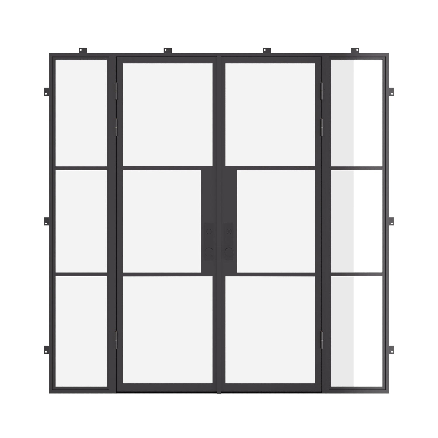 Air 4 with Thermal Break and Side Windows - Double Flat | Standard Sizes by Pinky’s Iron Doors — windows, view 1
