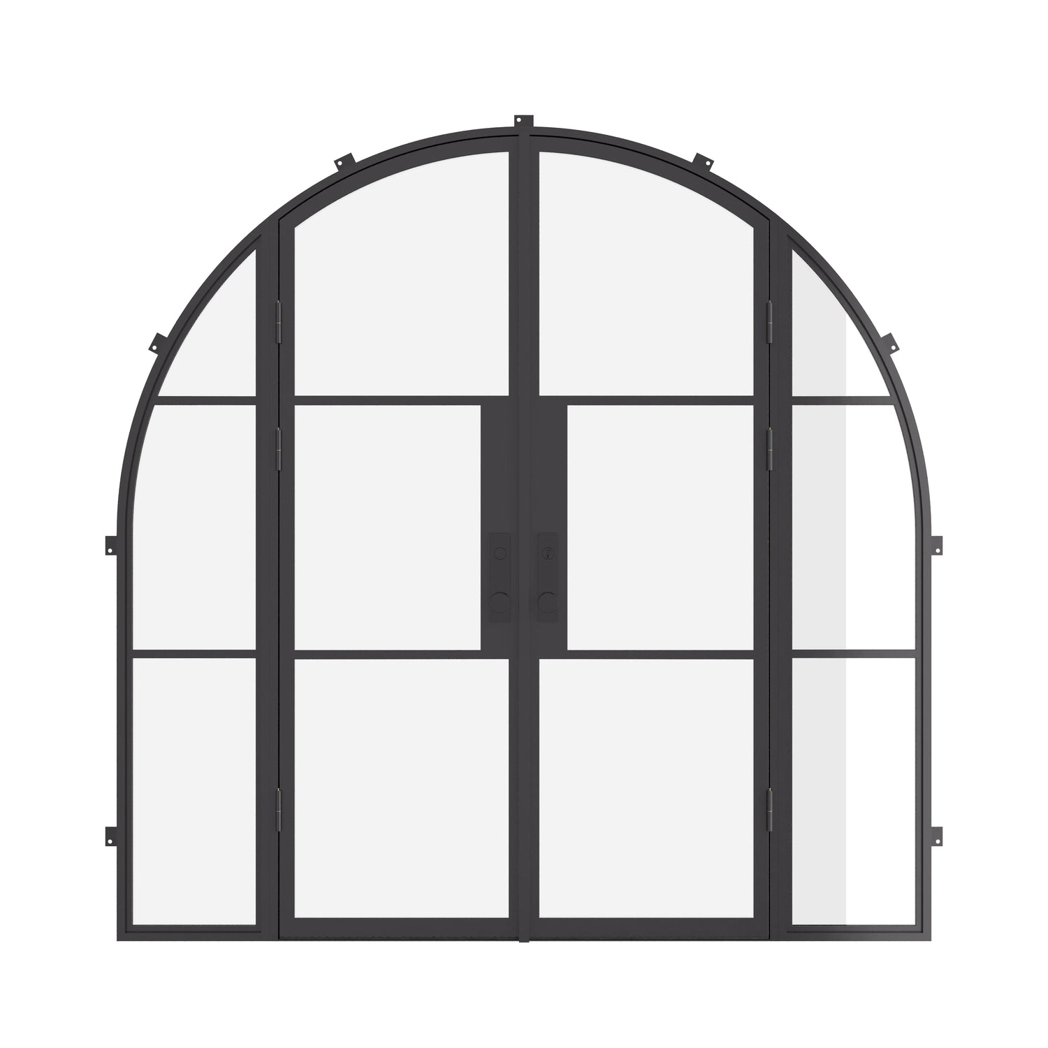 Air 4 with Thermal Break and Side Windows - Double Full Arch | Standard Sizes by Pinky’s Iron Doors — home doors, view 1