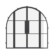 Air 4 double full arch exterior doors with sidelights and slim steel frame