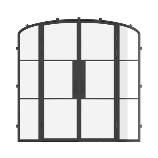 Air 4 with Side Windows - Double Mini Arch by Pinky’s Iron Doors — home doors, view 1