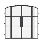 Air 4 double mini arch exterior steel doors with side windows and slim frames