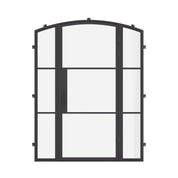 Single arch steel exterior door with sidelights and thermal break