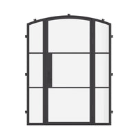 Air 4 with Thermal Break and Side Windows - Single Arch by Pinky’s Iron Doors — home doors, view 1