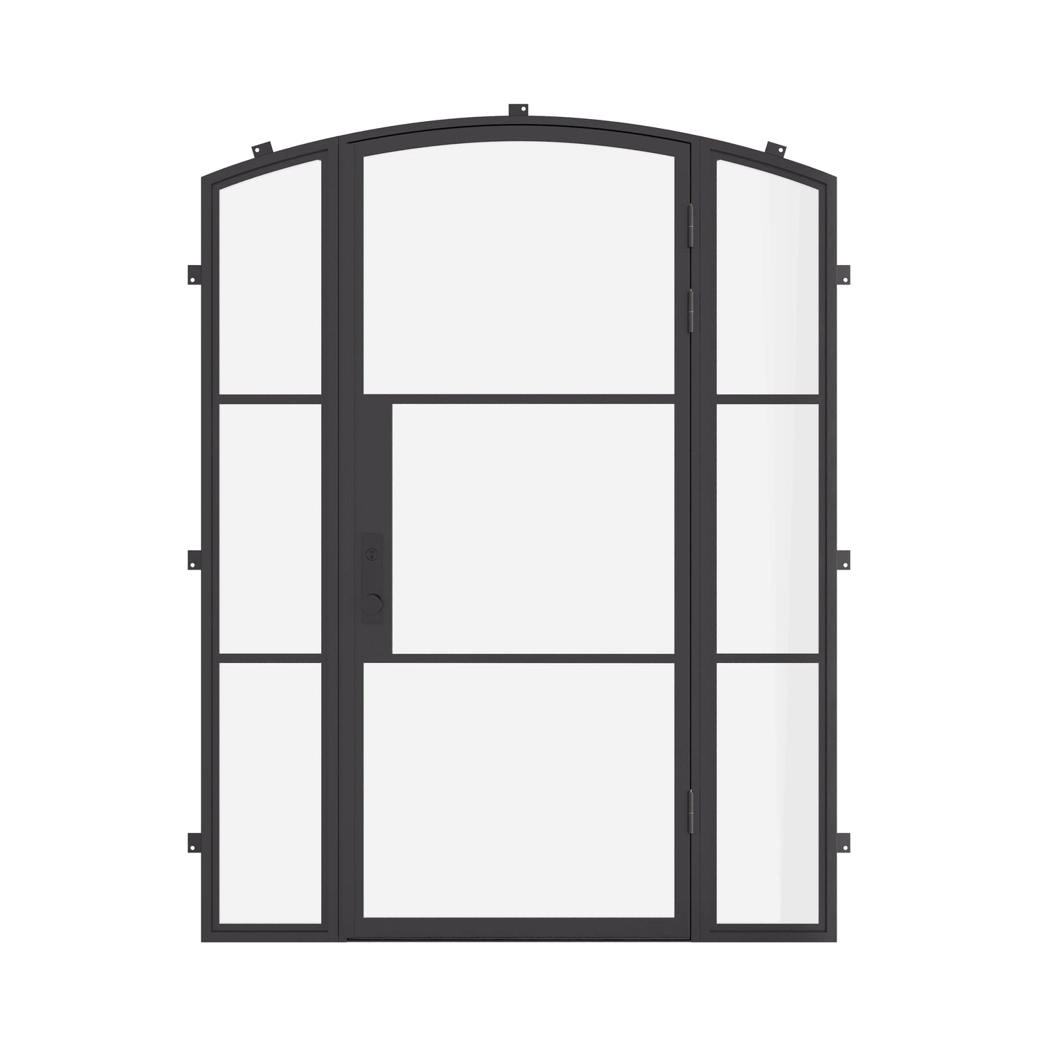 Air 4 with Thermal Break and Side Windows - Single Arch by Pinky’s Iron Doors — home doors, view 1