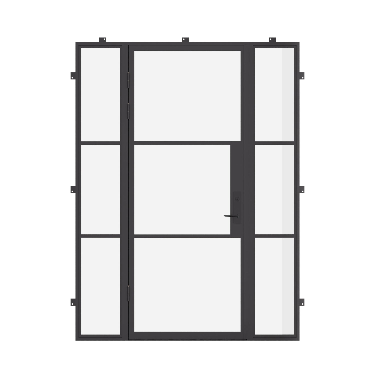 Air 4 with Thermal Break and Side Windows - Single Flat by Pinky’s Iron Doors — home doors, view 1