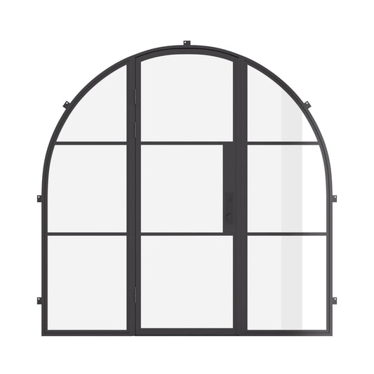 Air 4 with Thermal Break and Side Windows - Single Full Arch by Pinky’s Iron Doors — home doors, view 1