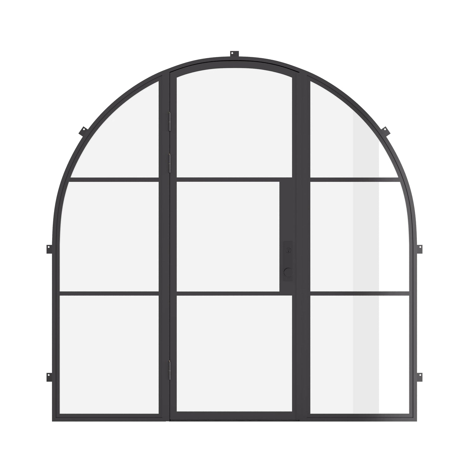 Air 4 with Thermal Break and Side Windows - Single Full Arch by Pinky’s Iron Doors — home doors, view 1