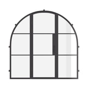 Air 4 single full arch exterior steel door with side windows and slim frame