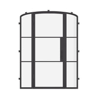 Air 4 with Side Windows - Single Mini Arch | Standard Sizes by Pinky’s Iron Doors — home doors, view 1